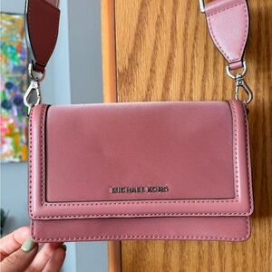 Michael Kors Pink Crossbody Wallet Purse